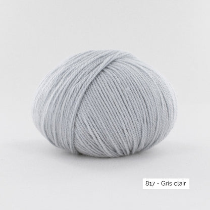 Pelote de BB Mérinos de Fonty, coloris 817 Gris Clair