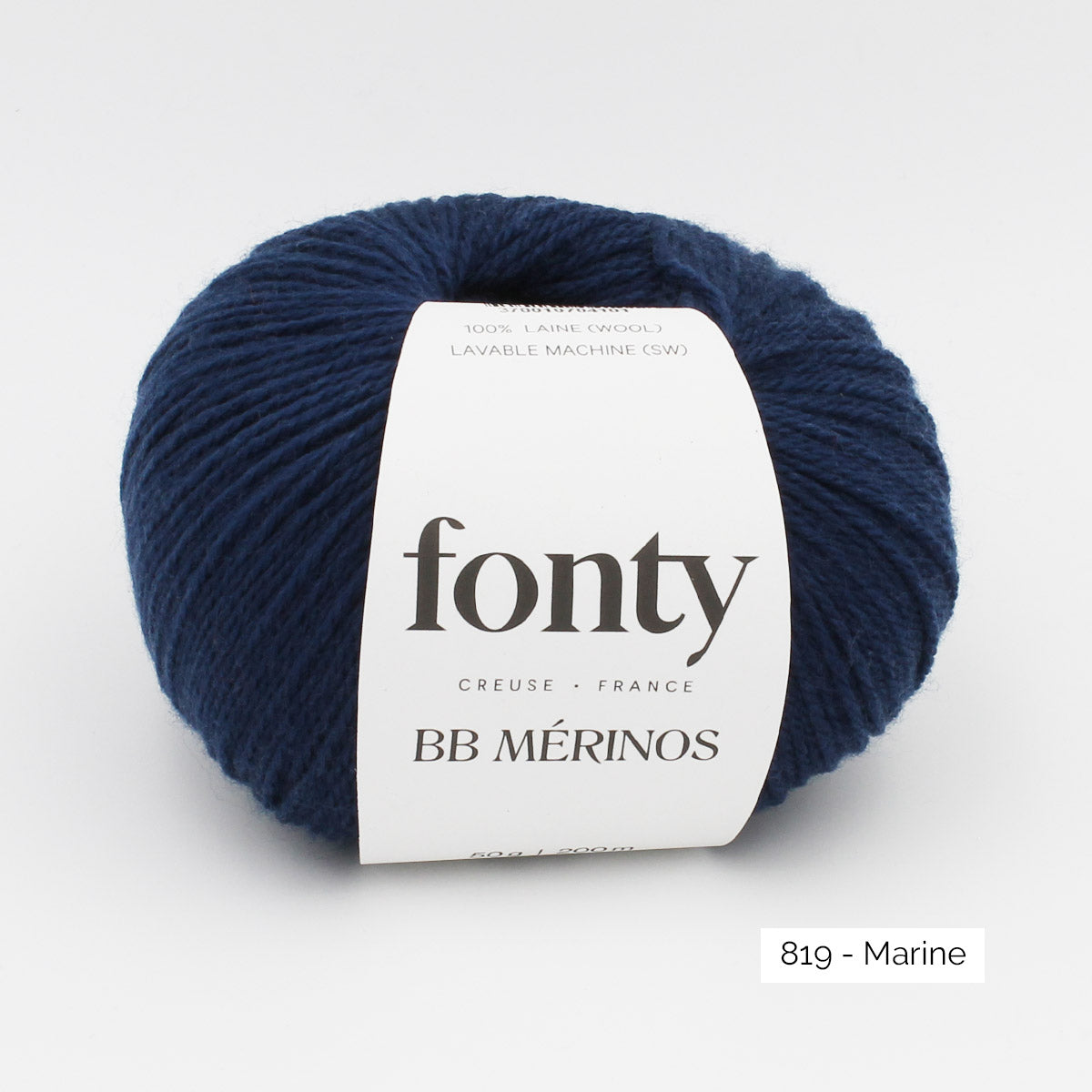 Pelote de BB Mérinos de Fonty, coloris 819 Marine