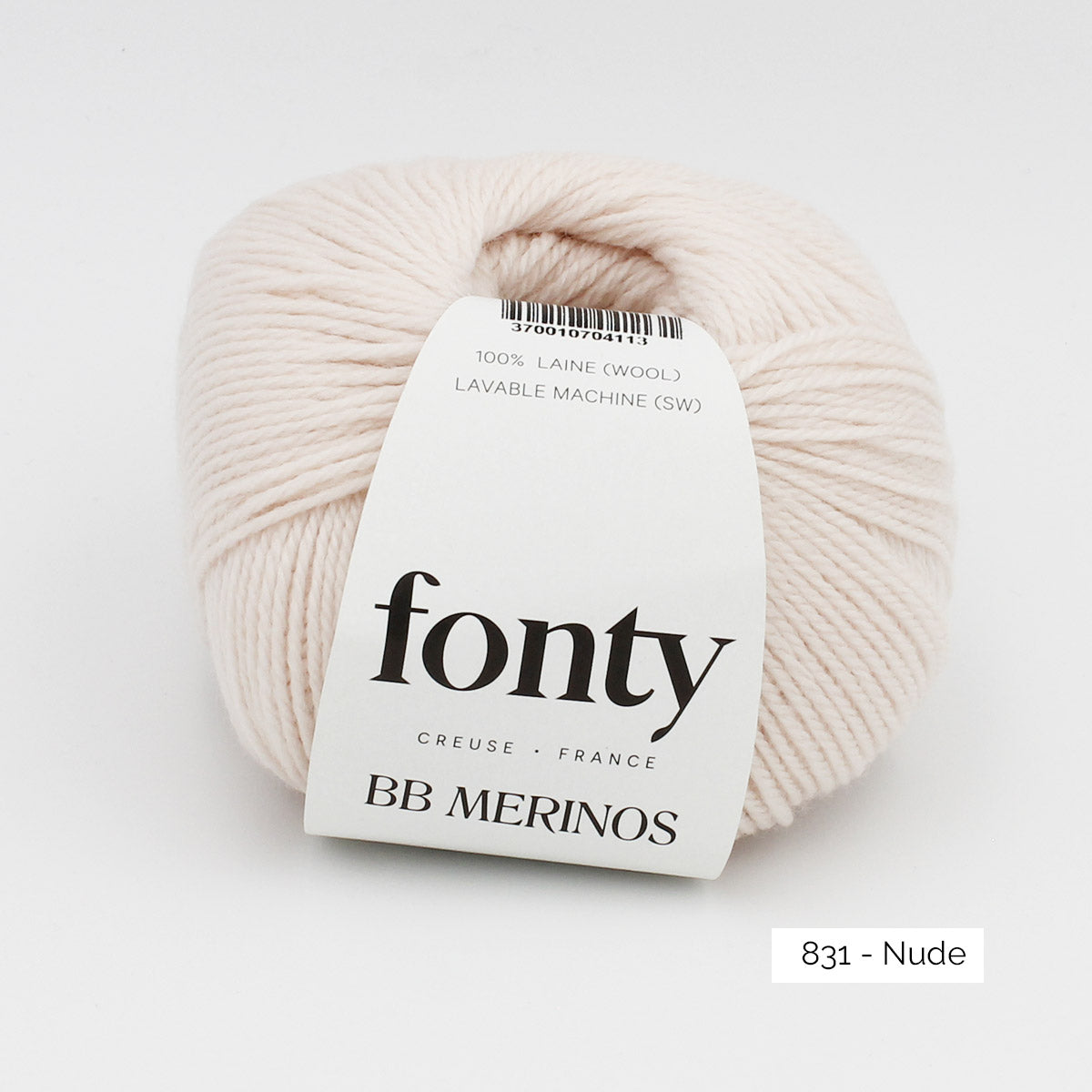 Pelote de BB Mérinos de Fonty, coloris 831 Nude