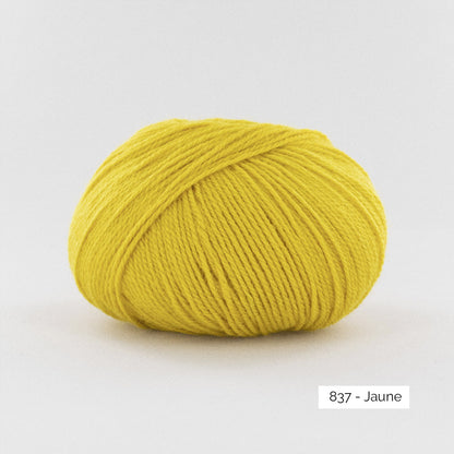 Pelote de BB Mérinos de Fonty, coloris 837 Jaune