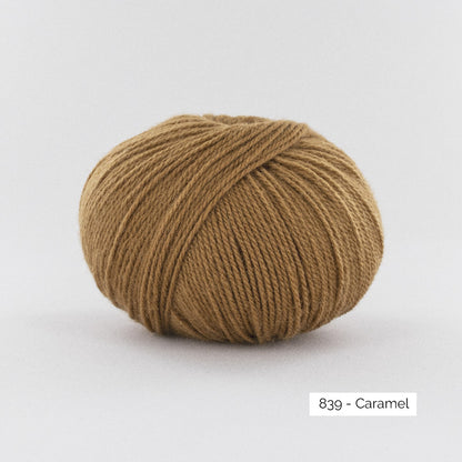 Pelote de BB Mérinos de Fonty, coloris 839 Caramel