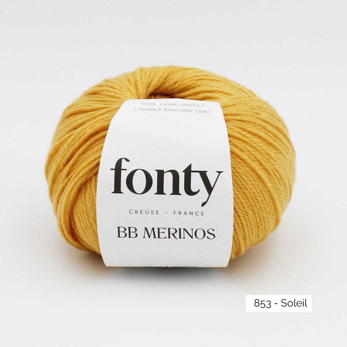 Pelote de BB Mérinos de Fonty, coloris 853 Soleil