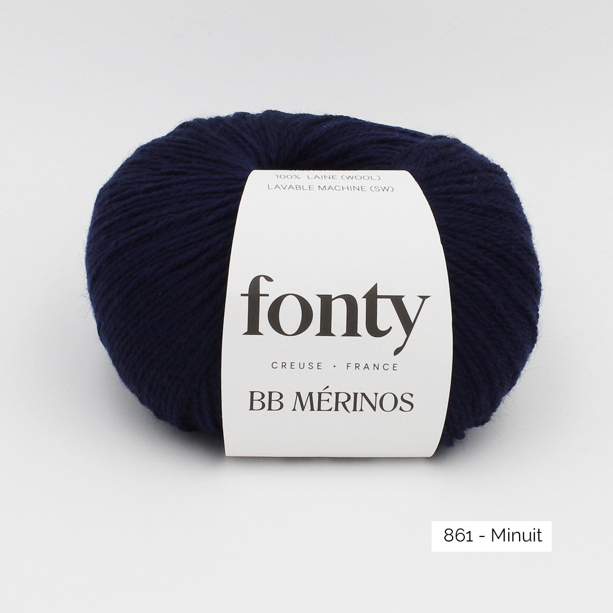 Pelote de BB Mérinos de Fonty, coloris 861 Minuit