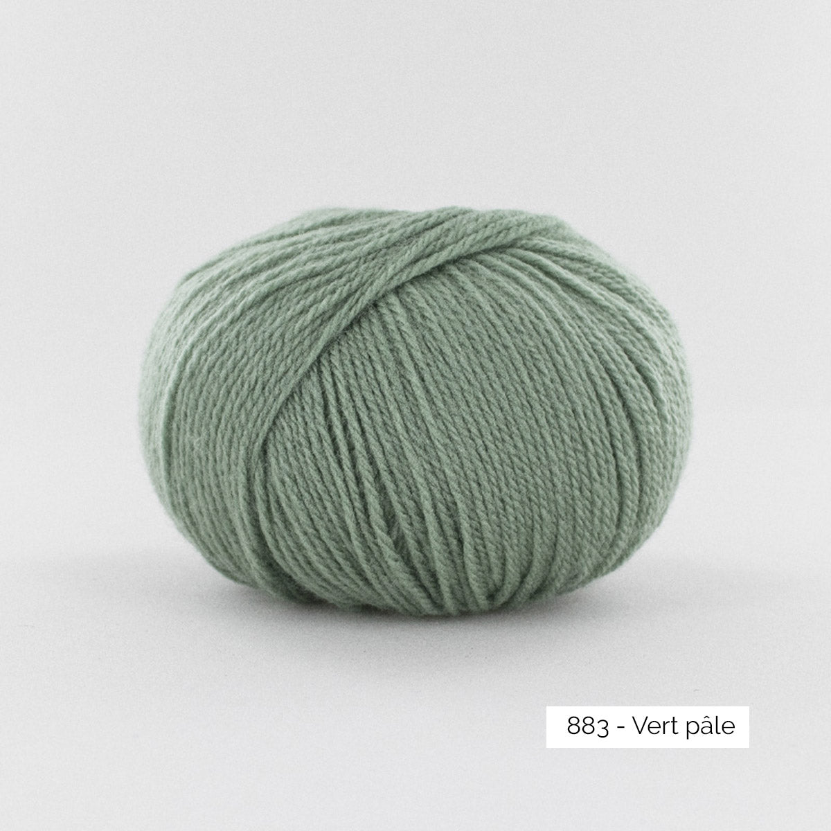 Pelote de Mérinos de Fonty, coloris 883 Vert Pâle