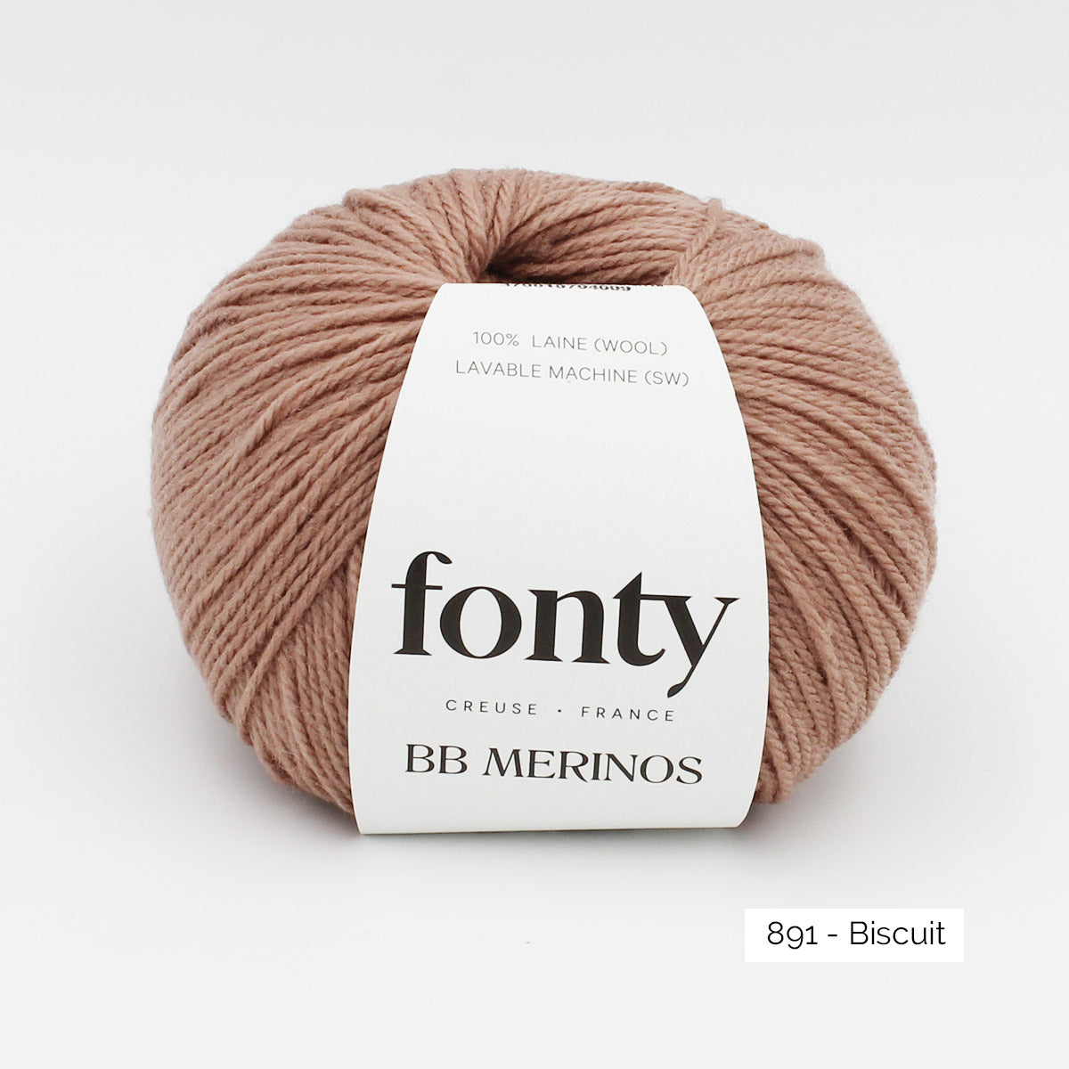 Pelote de BB Mérinos de Fonty, coloris 891 Biscuit