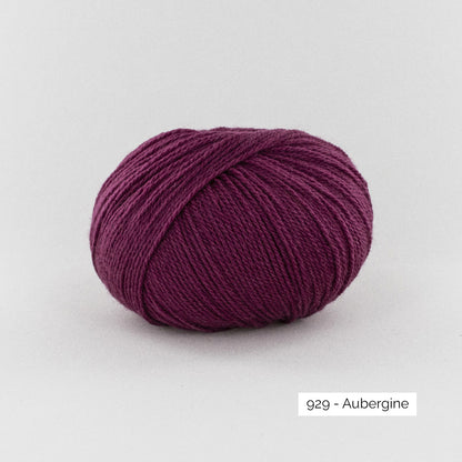 Pelote de BB Mérinos de Fonty, coloris 929 Aubergine