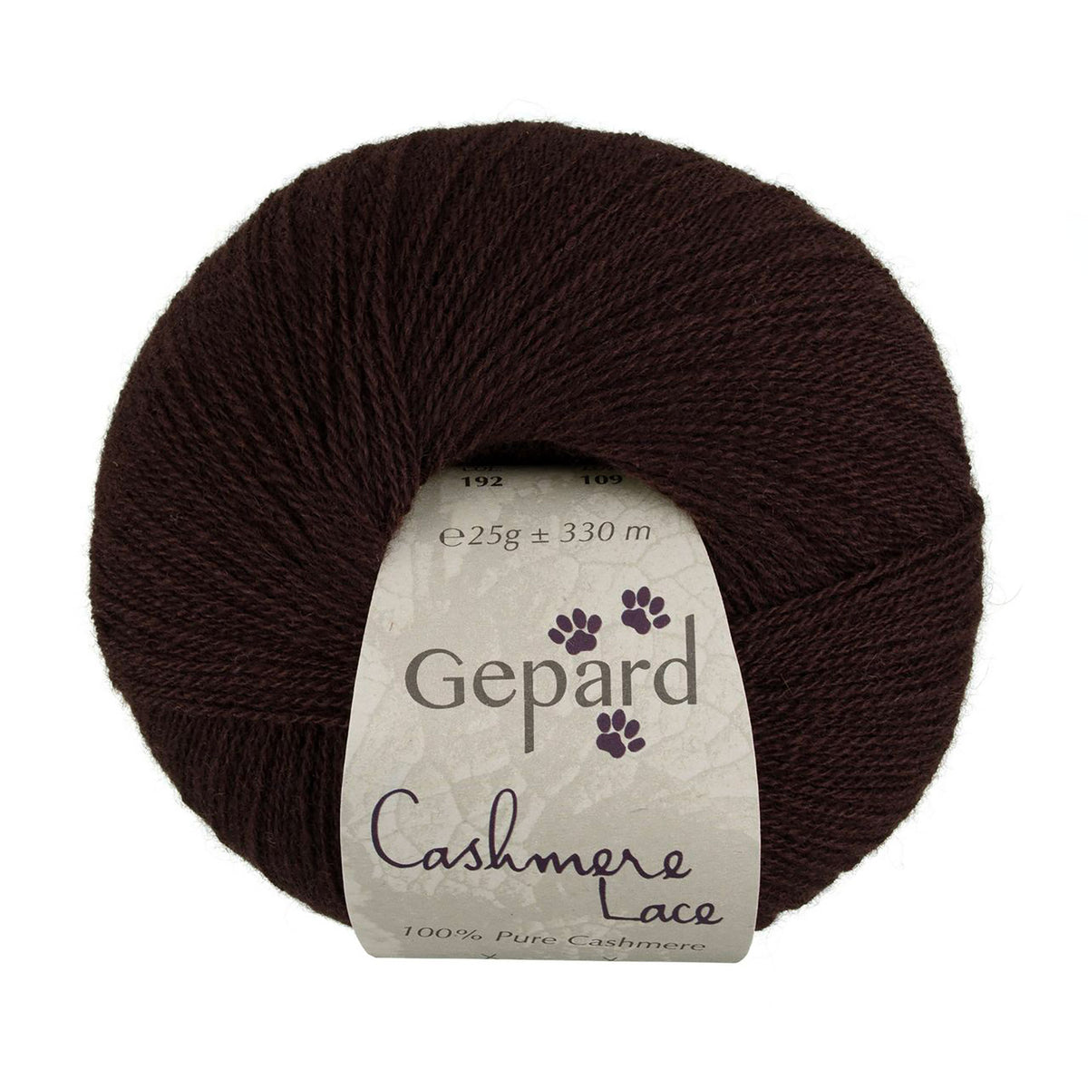 Cashmere Lace de Gepard Garn coloris 192 Café Noir