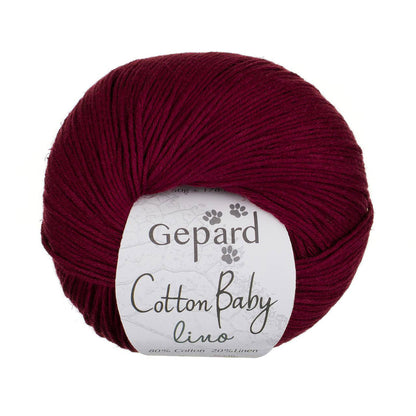 Cotton Baby Lino de Gepard Garn coloris 472 Deep Cherry