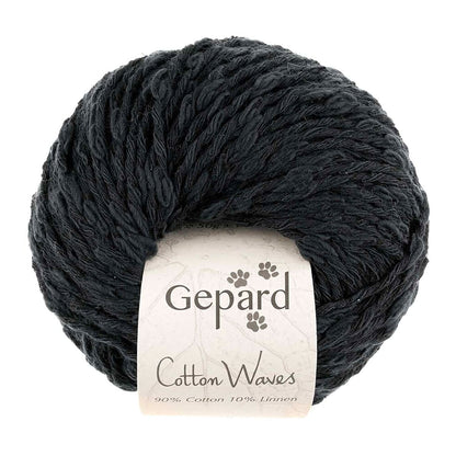 Pelote de Cotton Waves de Gepard Garn coloris 599 Noir