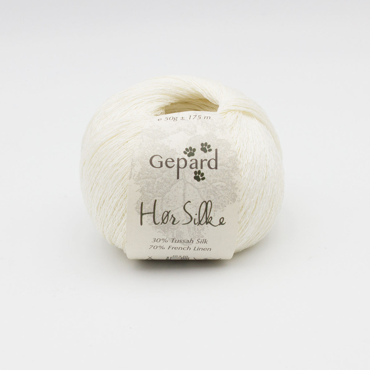Pelote de Hør Silke de Gepard Garn coloris 100 Birch Bark