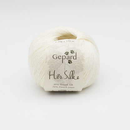 Pelote de Hør Silke de Gepard Garn coloris 100 Birch Bark