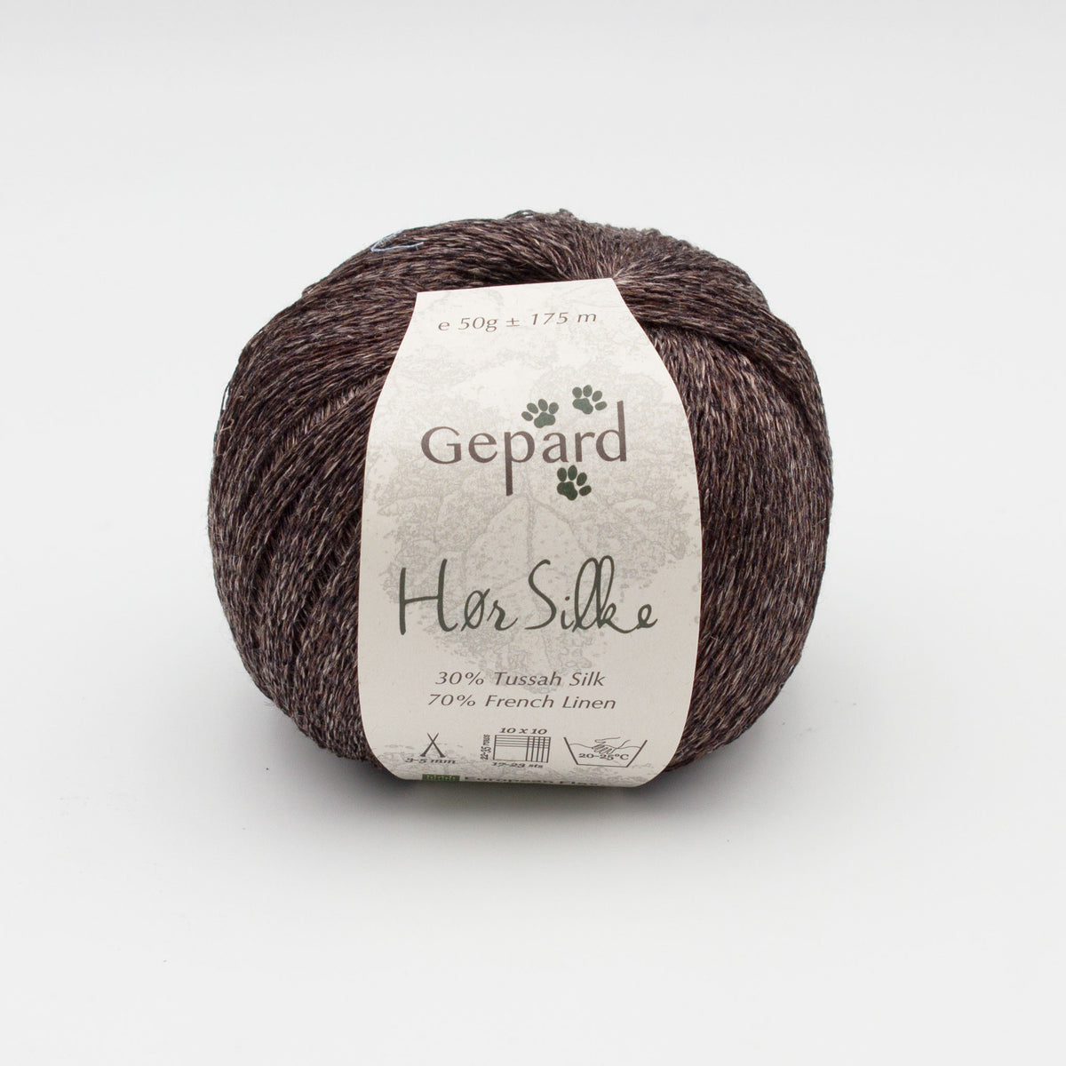 Pelote de Hør Silke de Gepard Garn coloris  170 Dark Chocolate