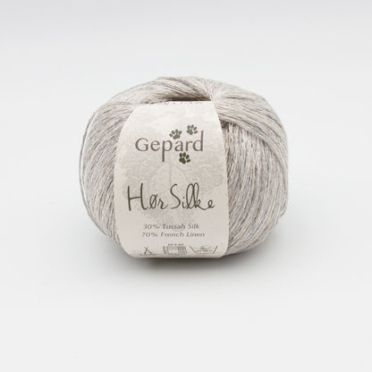 Pelote de Hør Silke de Gepard Garn coloris  510 Driftwood Grey