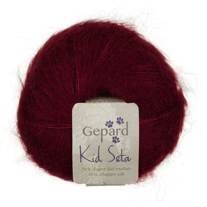 Kid Seta de Gepard Garn coloris 472 Bordeaux