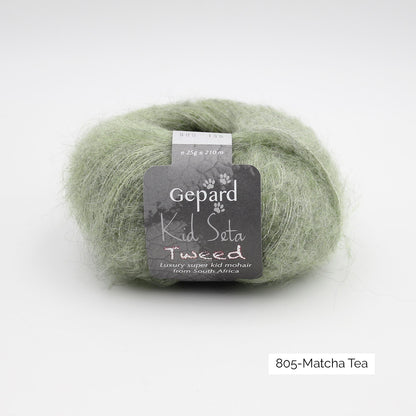 Kid Seta Tweed de Gepard Garn coloris T805 Matcha Tea
