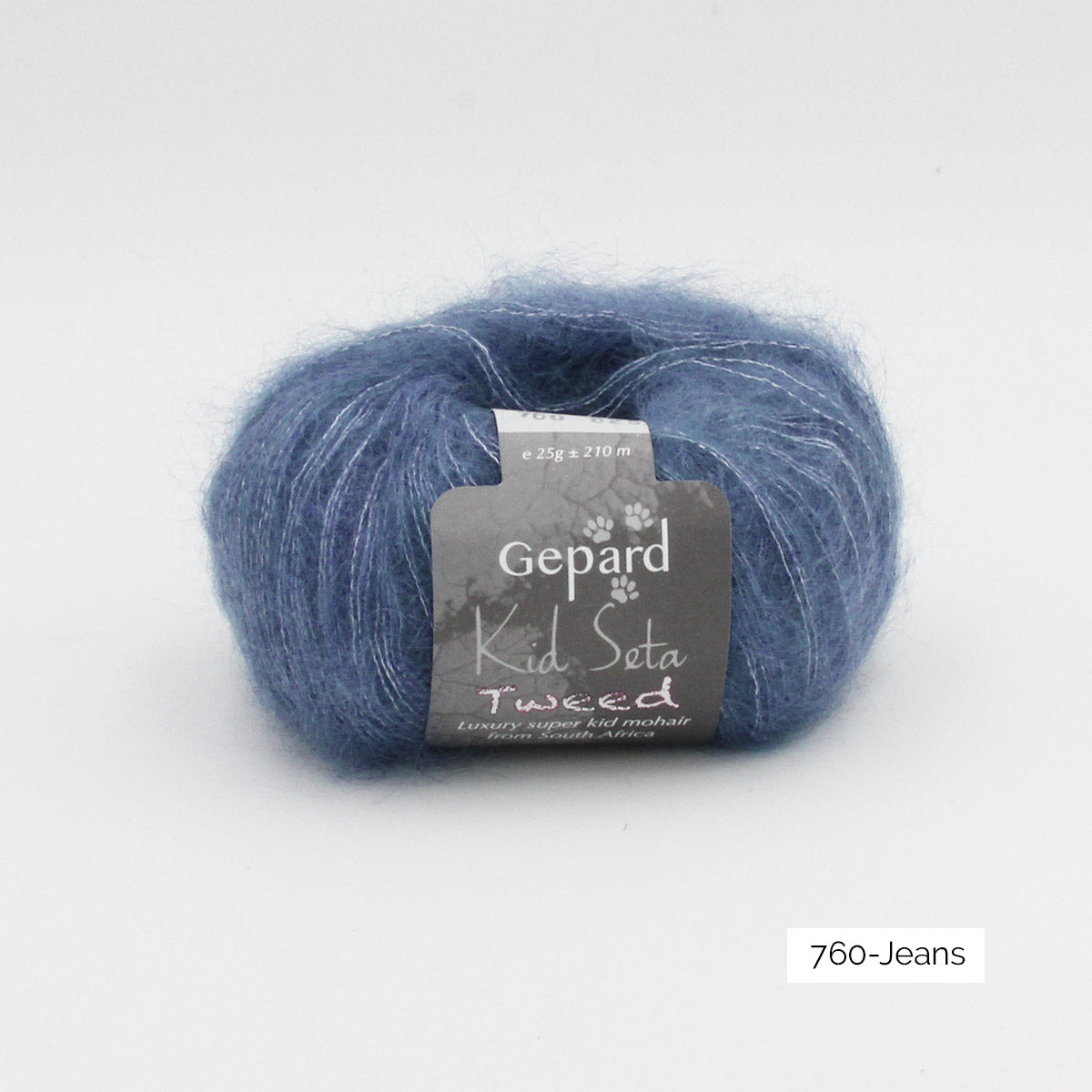 Kid Seta Tweed de Gepard Garn coloris T760 Jeans