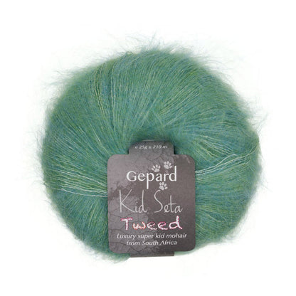 Kid Seta Tweed de Gepard Garn coloris T778 Green Dragon