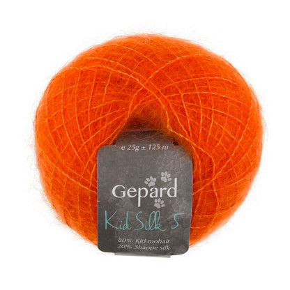 Pelote de Kid Silk 5 de Gepard Garn coloris 218 Orange
