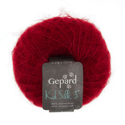 Pelote de Kid Silk 5 de Gepard Garn coloris 350 Port Wine