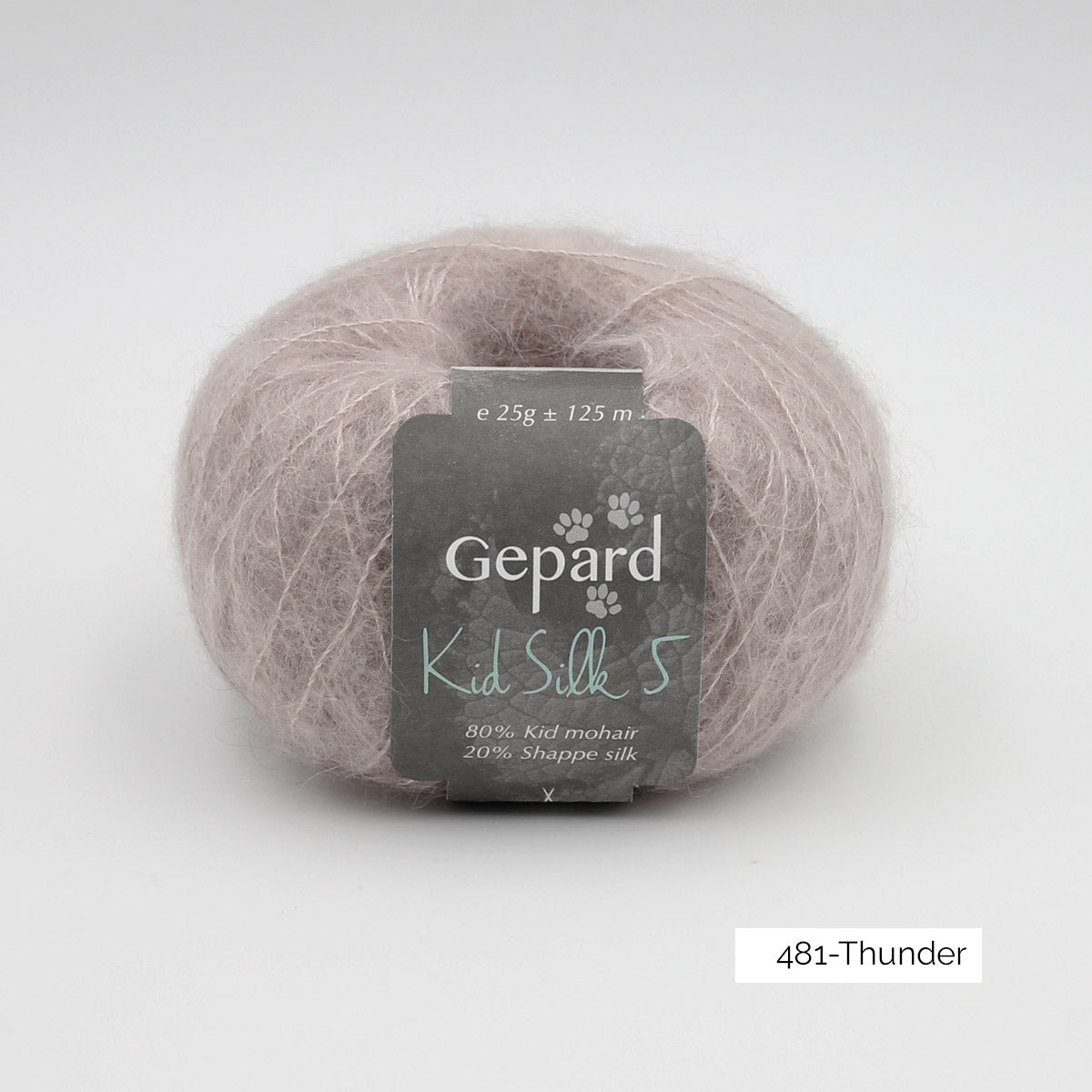 Pelote de Kid Silk 5 de Gepard Garn coloris 481 Thunder
