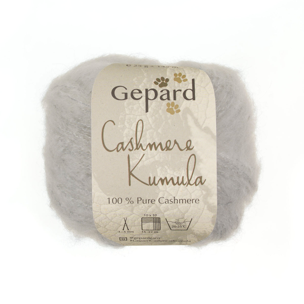 Pelote de Cashmere Kumula de Gepard Garn coloris 504 Hazy Ash