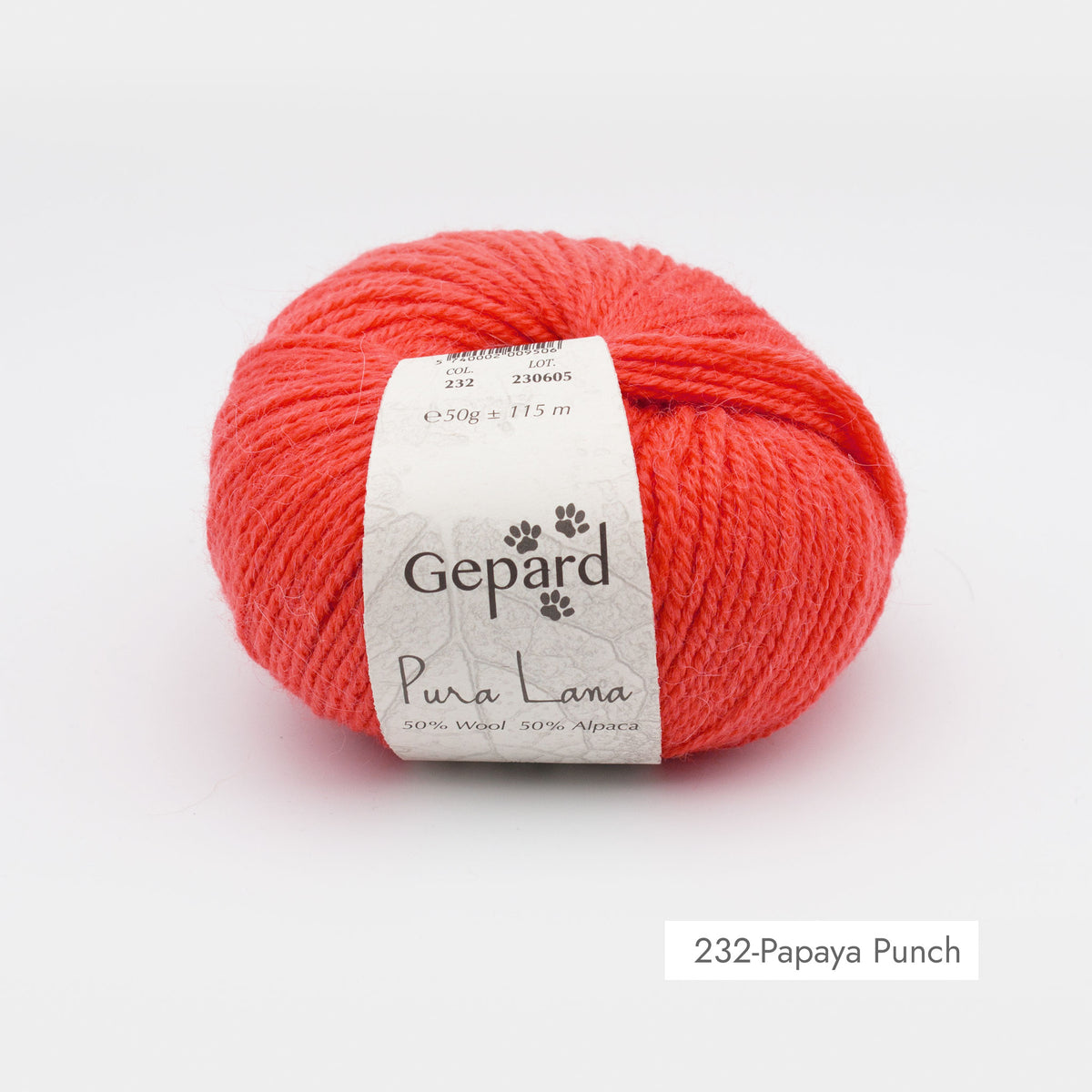 Pelote de Pura Lana de Gepard Garn coloris 232 Papaya Punch
