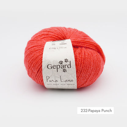 Pelote de Pura Lana de Gepard Garn coloris 232 Papaya Punch