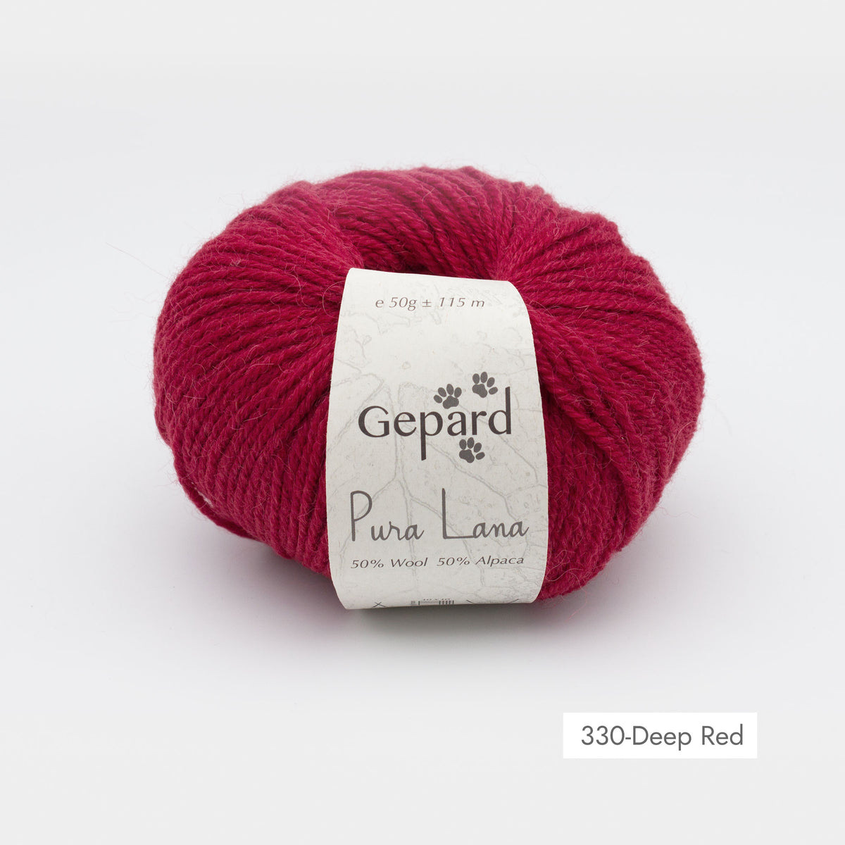 Pelote de Pura Lana de Gepard Garn coloris 330 Deep Red