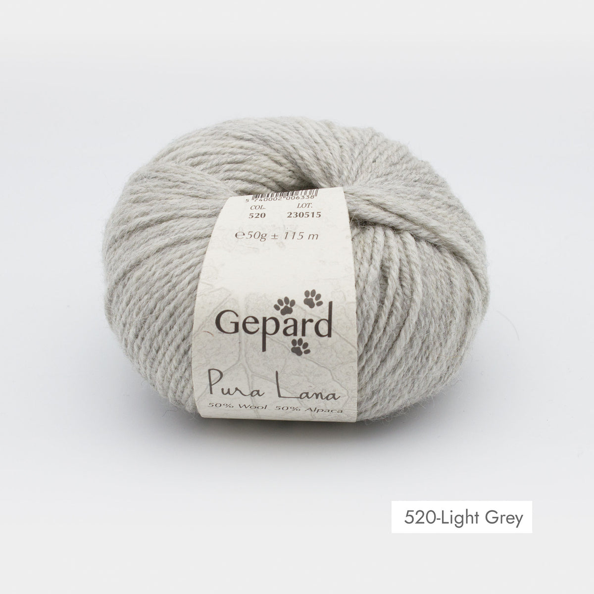 Pelote de Pura Lana de Gepard Garn coloris 520 Light Grey