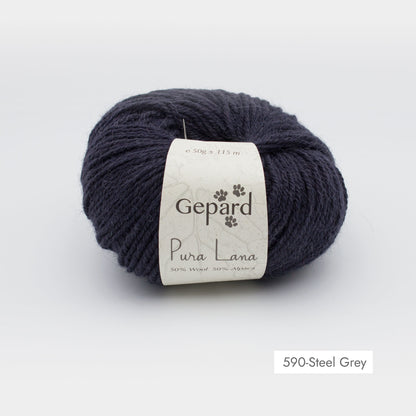 Pelote de Pura Lana de Gepard Garn coloris 590 Steel Grey