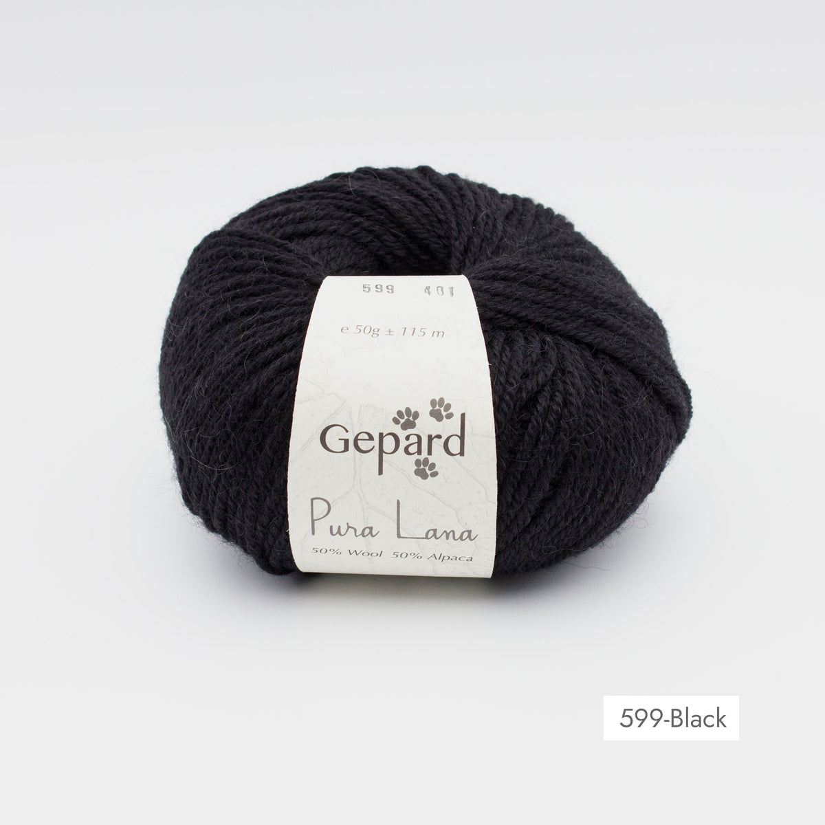 Pelote de Pura Lana de Gepard Garn coloris 599 Black
