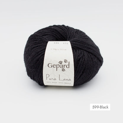 Pelote de Pura Lana de Gepard Garn coloris 599 Black