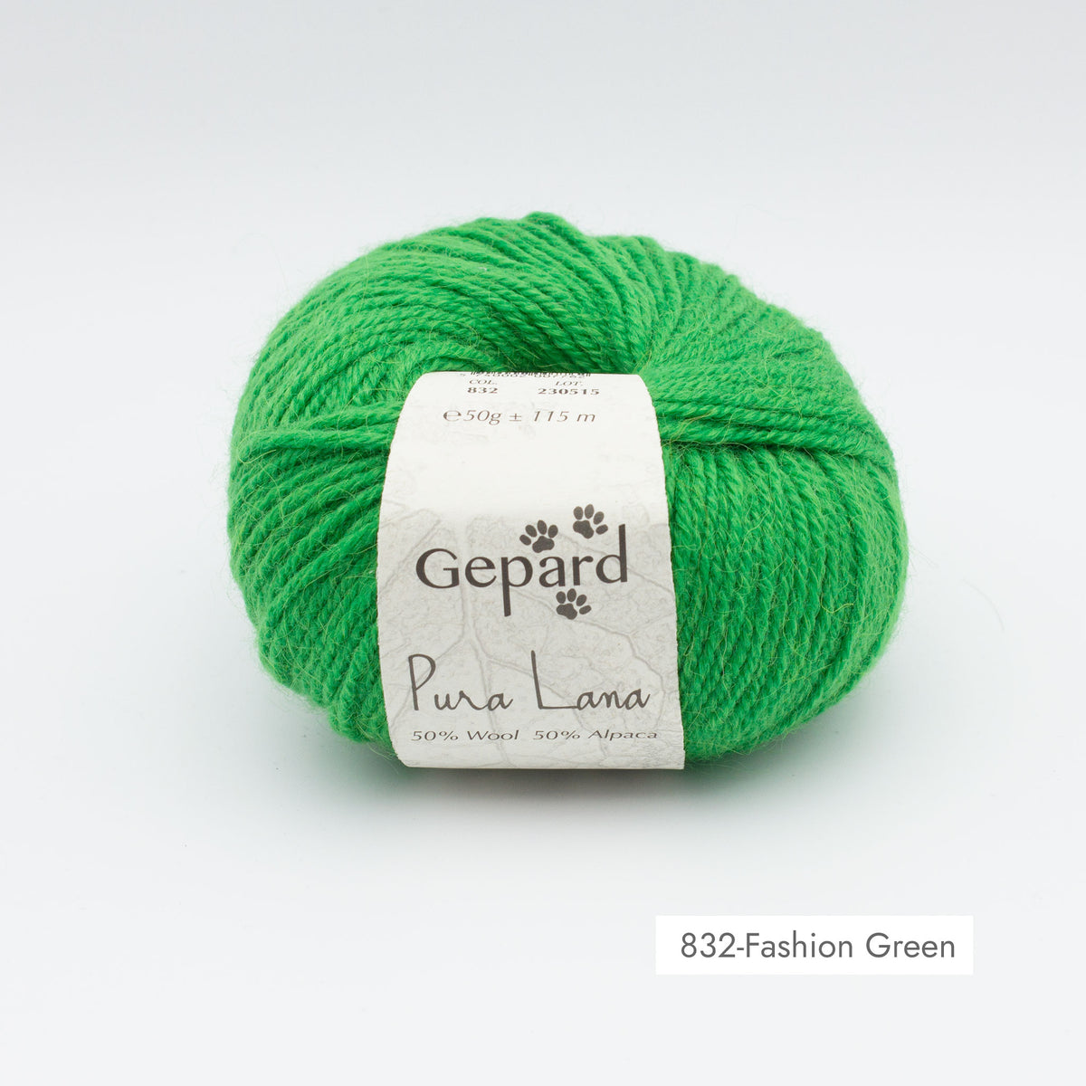 Pelote de Pura Lana de Gepard Garn coloris 832 Fashion Green
