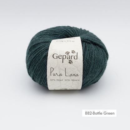 Pelote de Pura Lana de Gepard Garn coloris 882 Bottle Green