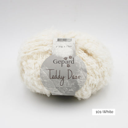 Pelote de Teddy Dear de Gepard Garn coloris 101 White