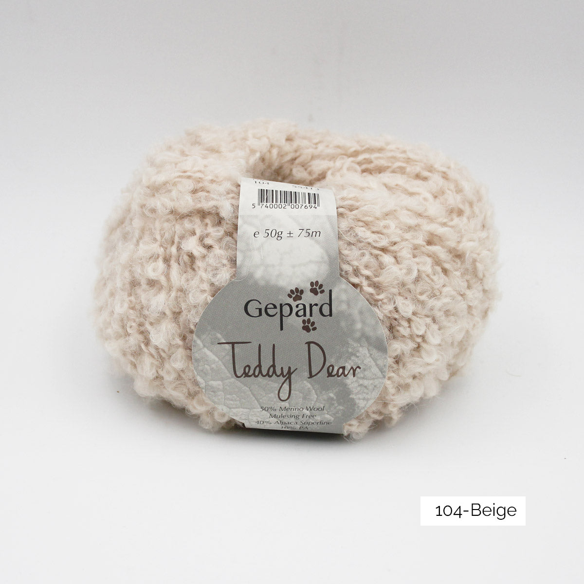 Pelote de Teddy Dear de Gepard Garn coloris 104 Beige