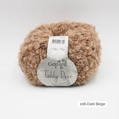 Pelote de Teddy Dear de Gepard Garn coloris 108 Dark Beige