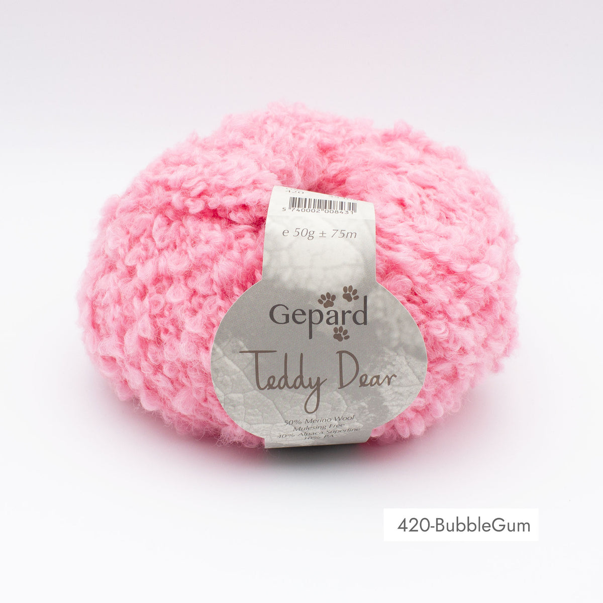 Pelote de Teddy Dear de Gepard Garn coloris 420 Bubblegum