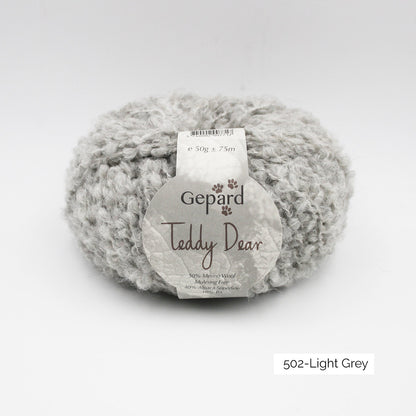 Pelote de Teddy Dear de Gepard Garn coloris 502 Light Grey