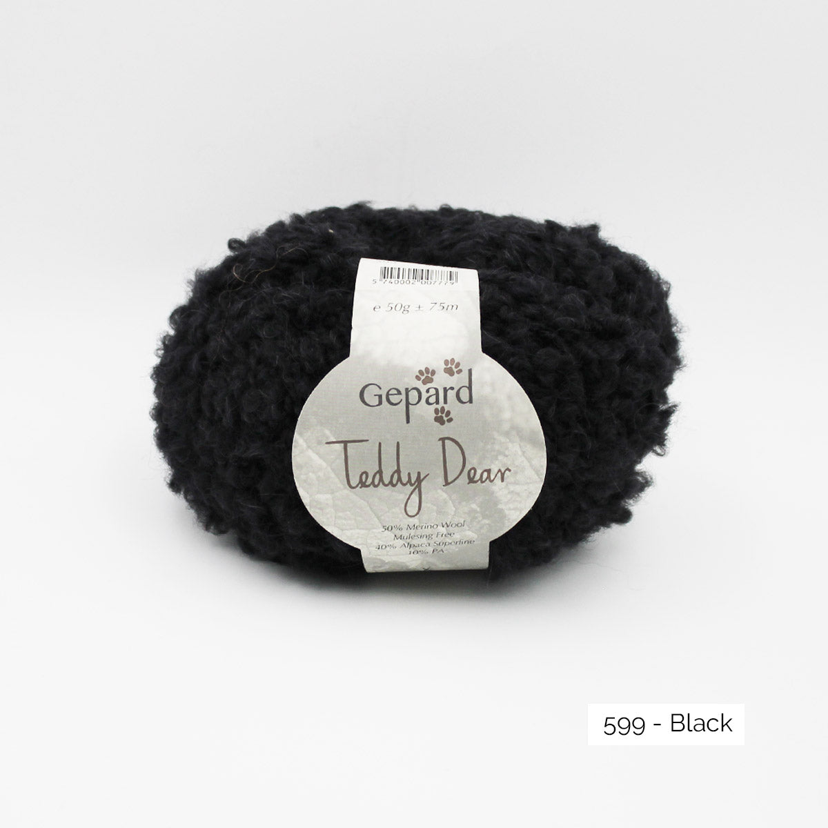 Pelote de Teddy Dear de Gepard Garn coloris 599 Black
