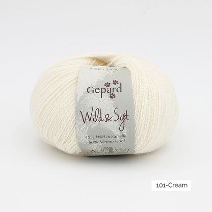 Pelote de Wild & Soft de Gepard Garn coloris 101 Cream