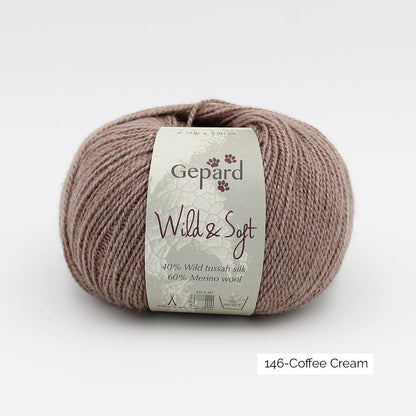 Pelote de Wild & Soft de Gepard Garn coloris 146 Coffee Cream