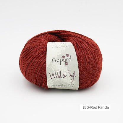 Pelote de Wild & Soft de Gepard Garn coloris 186 Red Panda