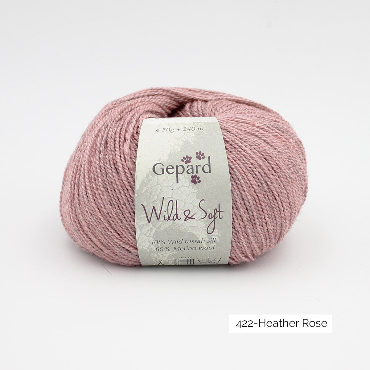 Pelote de Wild & Soft de Gepard Garn coloris 422 Heather Rose