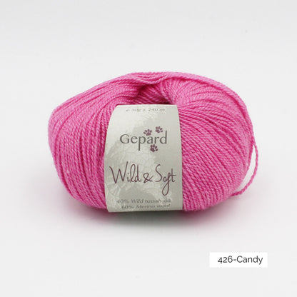 Pelote de Wild & Soft de Gepard Garn coloris 426 Candy