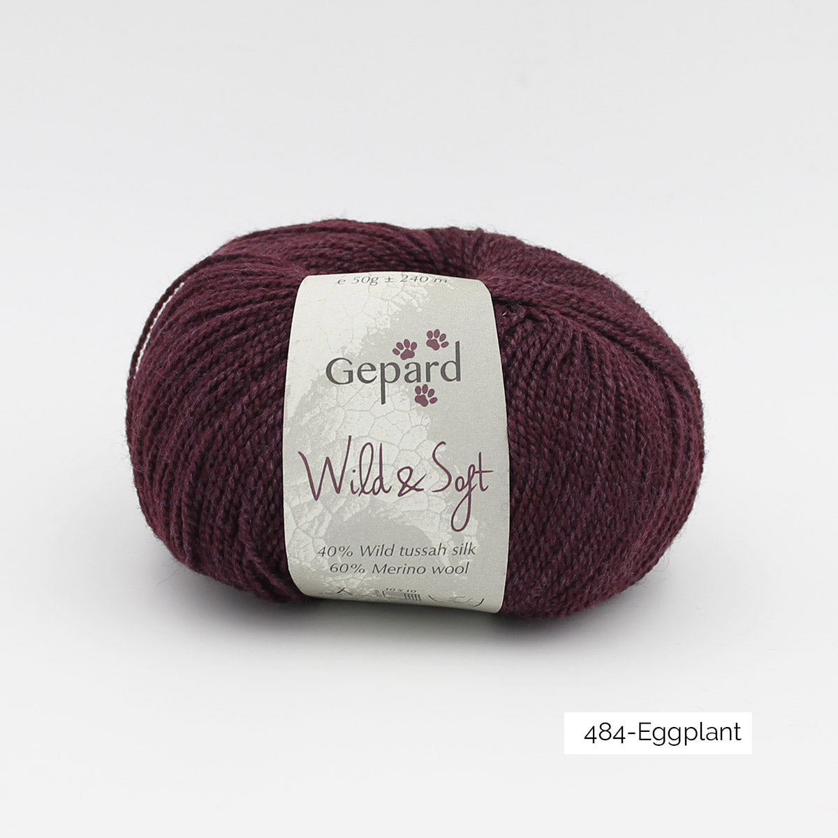 Pelote de Wild & Soft de Gepard Garn coloris 484 Eggplant