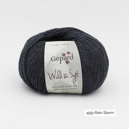 Pelote de Wild & Soft de Gepard Garn coloris 499 Rain Storm