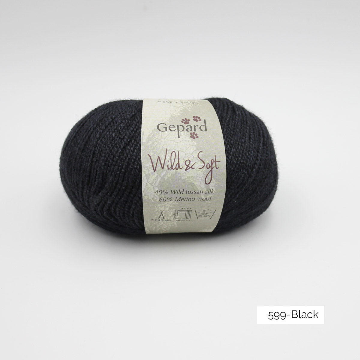 Pelote de Wild & Soft de Gepard Garn coloris 599 Black