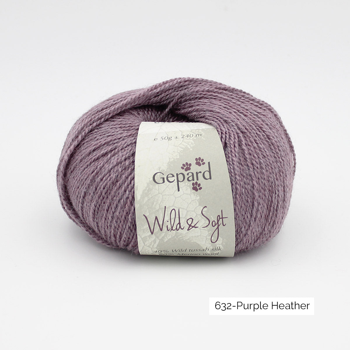Pelote de Wild & Soft de Gepard Garn coloris 632 Purple Heather