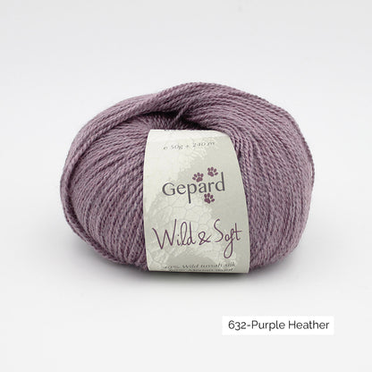 Pelote de Wild & Soft de Gepard Garn coloris 632 Purple Heather